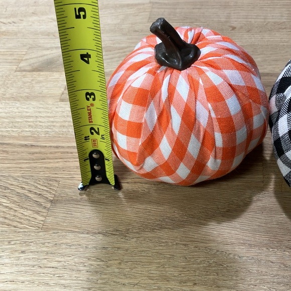2 set fall a orange and black&white pumpkins buffalo chic style - Picture 6 of 9